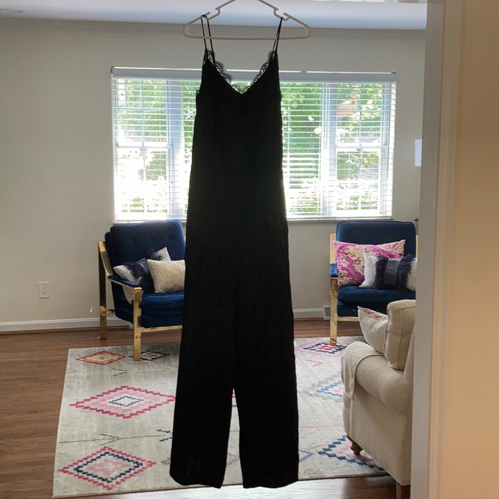 Cami NYC black silk jumpsuit